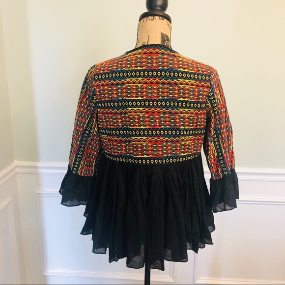 Easel Cottage-Core style front tier cardigan Med - Picture 4 of 9